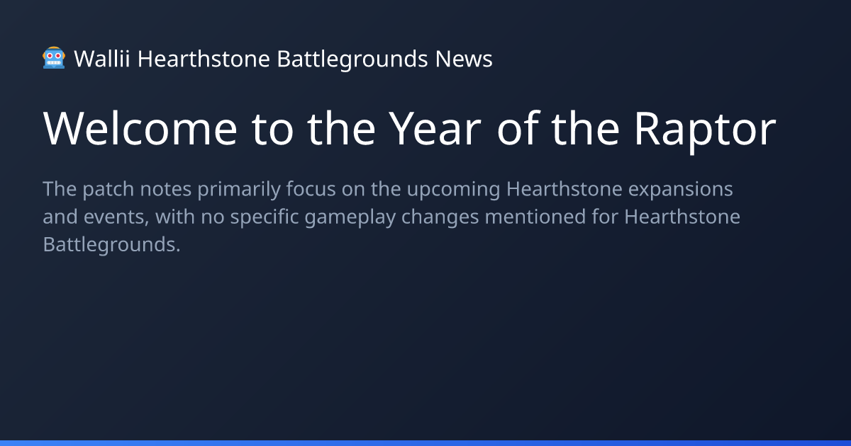 Welcome to the Year of the Raptor | wallii